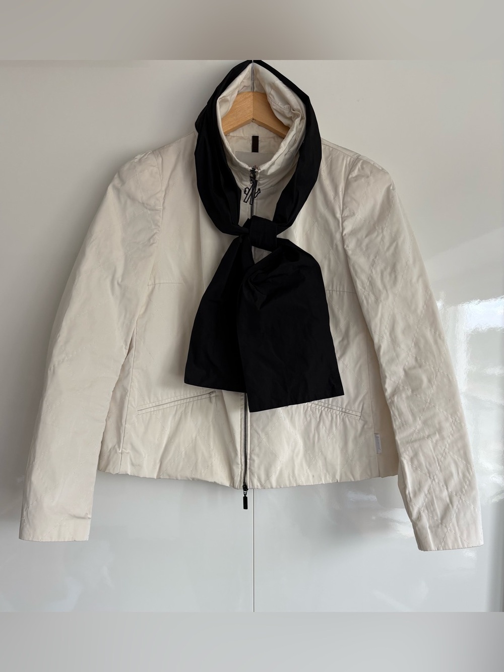 Moncler Première High Neck Rain Jacket With Hidden Scarf, M (2)